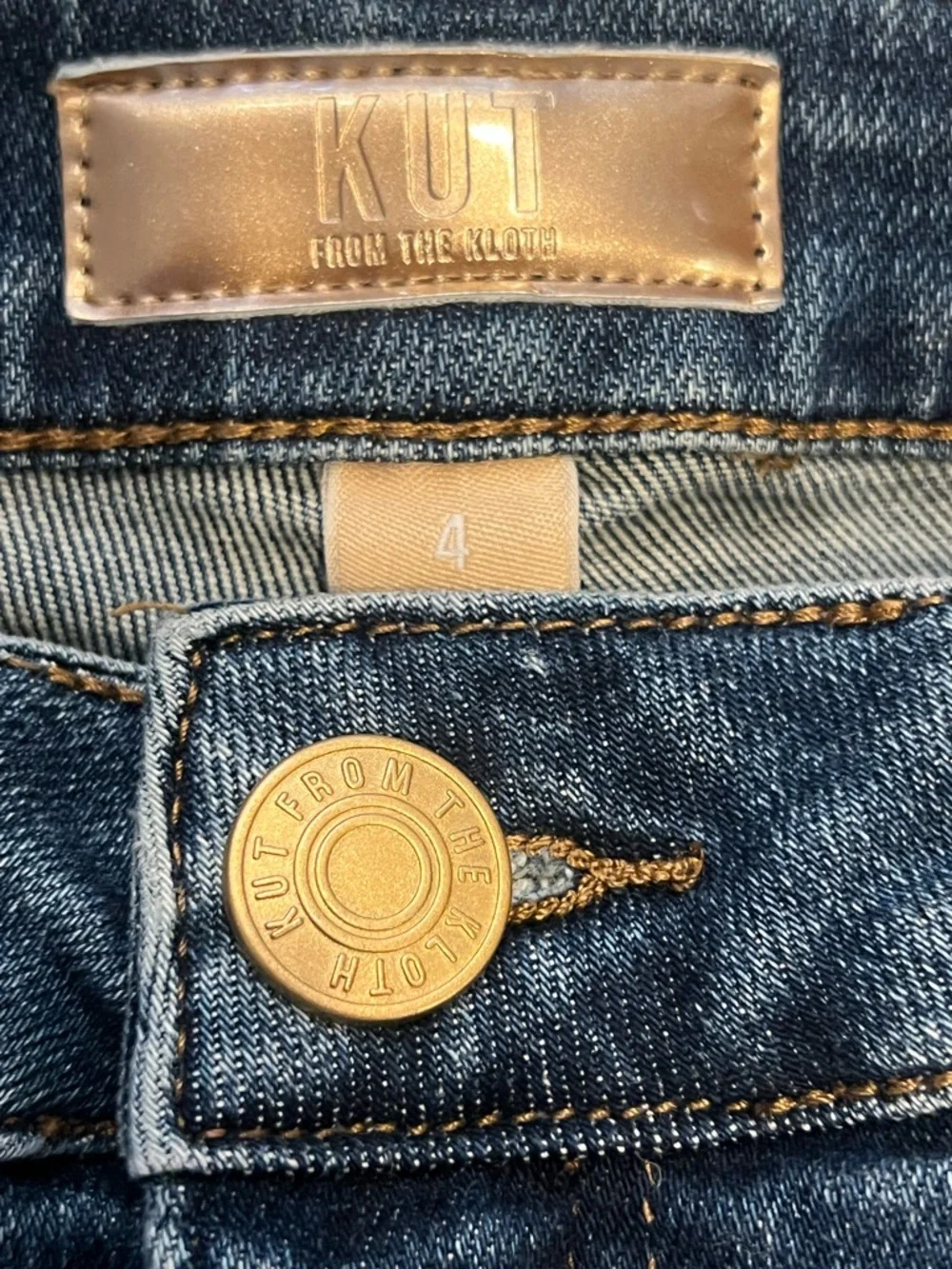 Kut from the Kloth Fay Fab Ab Cuffed Straight Leg Jeans - Picture 5 of 6